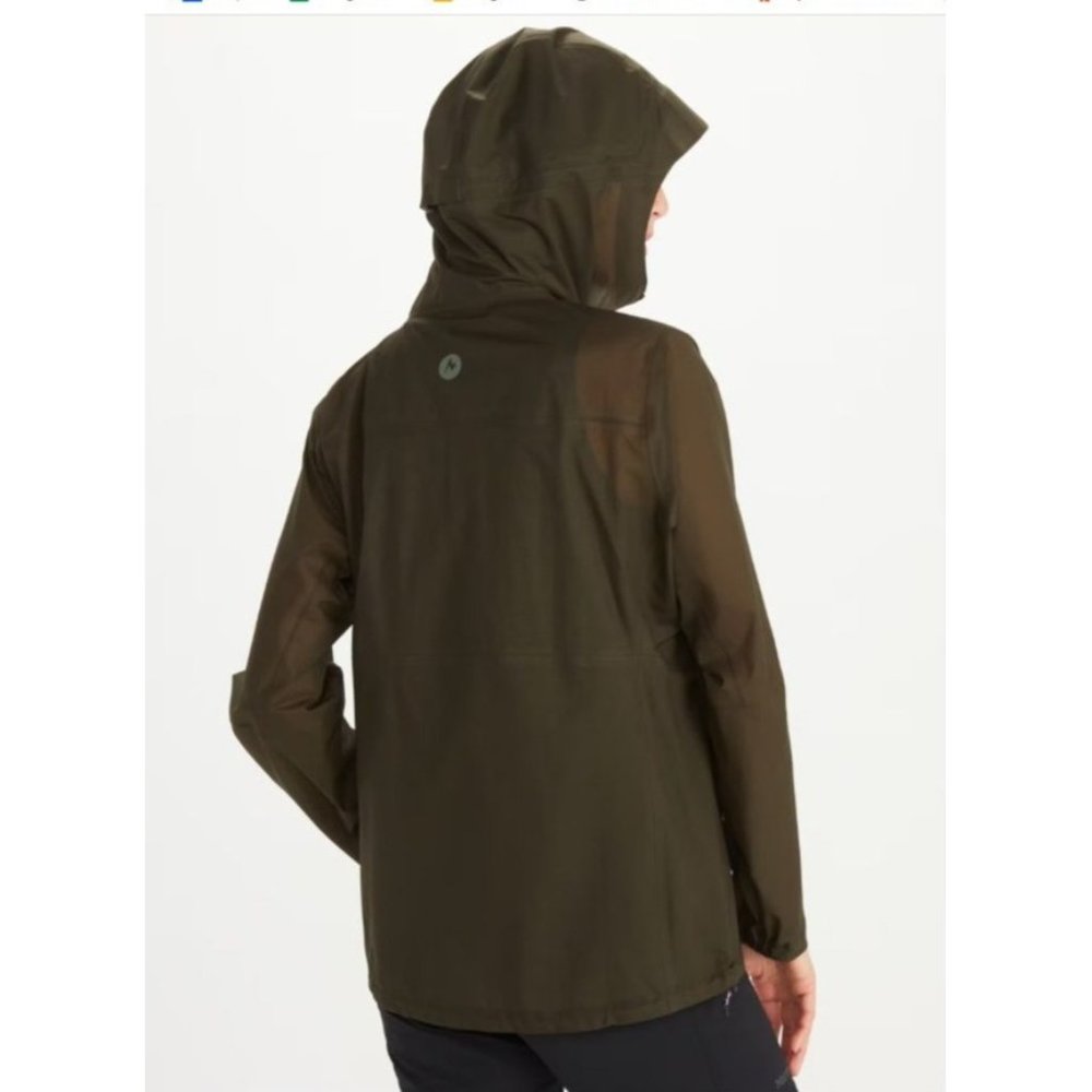 Marmot Jacket L Bantamweight Anorak Packable Green Lihtweight Waterproof - Picture 4 of 14